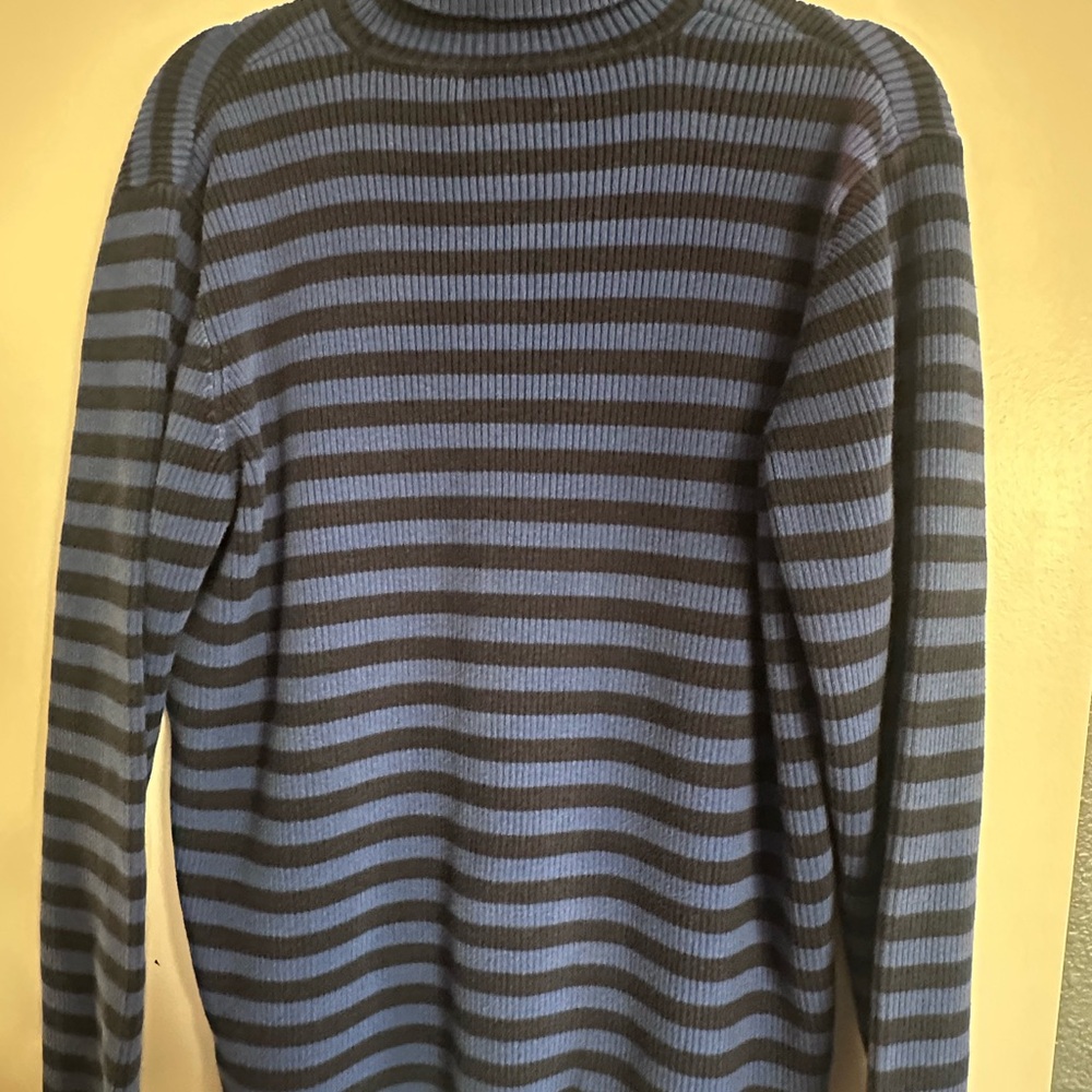 Lauren Ralph Lauren Blue and Black Striped‎ Turtleneck - Picture 4 of 4